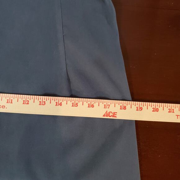 Vtg Rampage 90s Y2K Faux Suede Fringe Mesh Cutout Dress Junior Size 11 Blue Boho - Picture 12 of 13